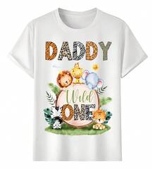 Playeras 1daddy Wild One Animales Safari - Blanco - Ver 11