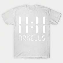 Unisex Short-Sleeved T-Shirt With Y2K Hip Hop Music Graphic Print By Arkells-11-11, Summer Urban Style. - 白色 - 查看 1