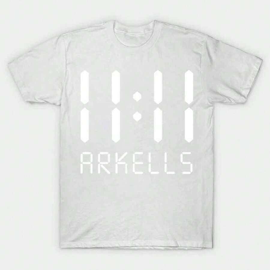 Unisex Short-Sleeved T-Shirt With Y2K Hip Hop Music Graphic Print By Arkells-11-11, Summer Urban Style. - 白色 - 查看 1