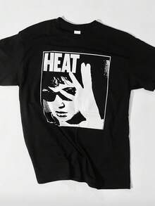 Camiseta unisex con estampado térmico, hecha de tela suave y pura, una prenda básica de estilo casual urbano adecuada para todas las estaciones, versátil para cualquier temporada, asequible para el uso diario y un regalo de Navidad perfecto para fans y amigos, camiseta de mujer, local. - Negro - Ver 1