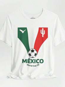 Mexican Flag T-Shirt, Mexican Pride T-Shirt, Mexican Heritage, Gift For A Proud Mexican, Short Sleeve T-Shirt For Cinco De Mayo. - 白色 5 - 查看 1
