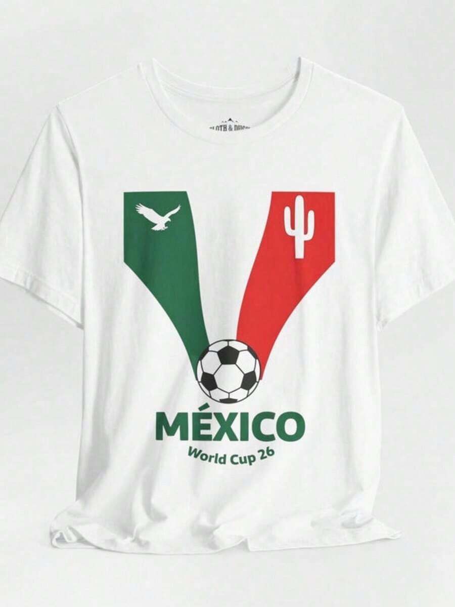 Mexican Flag T-Shirt, Mexican Pride T-Shirt, Mexican Heritage, Gift For A Proud Mexican, Short Sleeve T-Shirt For Cinco De Mayo. - 白色 5 - 查看 1