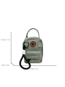 New Arrival Mini Shoulder Bag For Women, Unique Design Casual Versatile Fashionable Small Cute Multifunctional Bag, Detachable Strap, Zipper Closure, Zebra, Cow, Leopard Print, Solid Color, Convenient Storage, Crossbody Bag, Coin Purse - Green - View 7