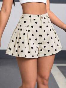 Shorts de mezclilla de verano de moda para mujer - Beis - Ver 3