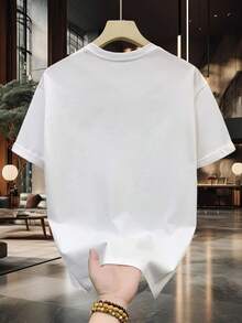 Camiseta blanca de manga corta con cuello redondo y corte regular, estilo casual para mujer. - Blanco - Ver 2