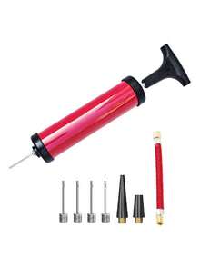 Portable Ball Pump Hand Air Pump With 5 Needles 2 Nozzle 1 Extension Hose Balloon Pump Hand Air Balls Pump Inflatable Kit Great For Basketball Football Volleyball Soccer Water Ball Rugby Balloon And Swimming Inflatable Toy Football Kit - Multicolor - View 12