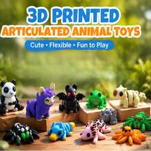 Bộ 24 mô hình động vật in 3D, đồ chơi giảm căng thẳng với khớp linh hoạt, đồ trang trí bàn làm việc hình động vật dễ thương in 3D bất ngờ, quà tặng tiệc tùng, phần thưởng trong lớp học. - Nhiều màu - Xem 5