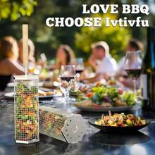 ✨Set Of 2 Rolling Grill Basket, Removable Wooden Handle, 304 Stainless Steel, Nesting BBQ Tools, Smoker Grilling Accessories For Vegetable, Outdoor Cooking Camping, Birthday Gifts For Men Dad Husband For Summer, Outdoor,Party,Birthday Gift, Swimming Pools|Birthday Party Gifts(2026 Enhanced Design)|Cool Summer Day| Suitable For Indoor And Outdoor Activities|Christmas & Halloween Gift|Newly Upgraded Thickened Edition|Suitable For Indoor And Outdoor Activities|Limited Quantity| Heartwarming Gift|Christmas Eve|New Year's Eve|Made Me Buy It: Must-Haves To Stock Up On|Pool Party Drink Toys|Summer Home|Gift For Him/Her,Anniversary Gift,Date✨ - A - View 4