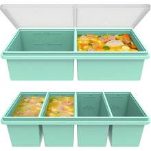 Silicone Soup Freezer Molds With Lids, 2 Cup & 1 Cup Combo, Soup Container Style Trays, Reinforced Steel Rims, Freezing Broth, Meal Prep And Other Dishes, Dishwasher & Oven - 2 Pack - 深藍色 - 查看 10