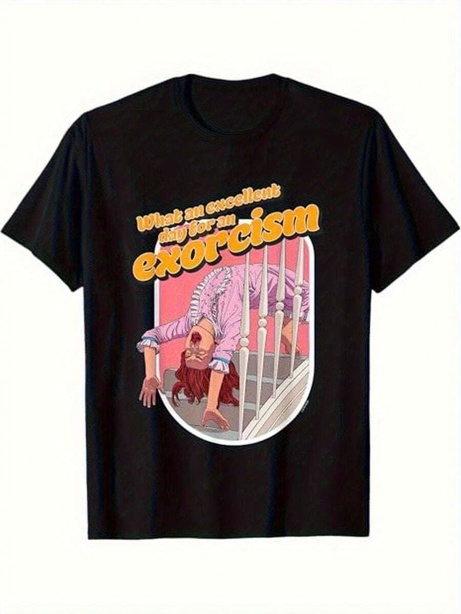 Graphic T-Shirt "What's Your Favorite Day To Get Sick?" From - Black, Comfortable, Casual Crew Neck, Regular Fit, Ideal For Adults, Perfect Gift For Men, Women, And Parents, Clothing - 黑色 - 查看 1
