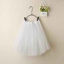 Women's Vintage Summer Tulle Skirt, Elegant Adult Ballet Dancewear, Party Costume, Dance Dress, Mini Skirt - 白色 - 查看 1