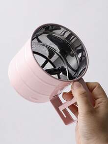 1pc 430 Stainless Steel Flour Sifter, Baking Powder Sugar Sifter Tool, Spray Painted Anti-Rust, Multi-Color High-Quality Design, Fine Mesh One-Click Press, Easy To Clean And Store With Hook, Essential For Home Baking Cake Flour Sifting, Suitable For Beginners, Sifts Powdered Sugar, Cocoa Powder, Matcha Powder, Optimized Packaging - View 6