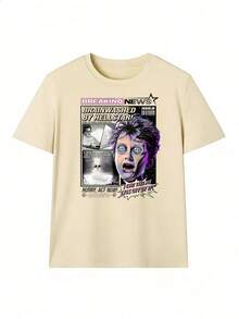 Camiseta de Manga Corta con Estilo Grunge y Urbano,Camiseta de manga corta de moda para primavera y verano de 2026, hecha en México, 180 gramos. Estampado de dibujos animados, modelo de pareja, apta para uso interior o exterior. Cuello redondo, unisex, ideal para oficina y ocio. Paquete de una pieza. - APR-P631577SLNDXZGY578 - Ver 2