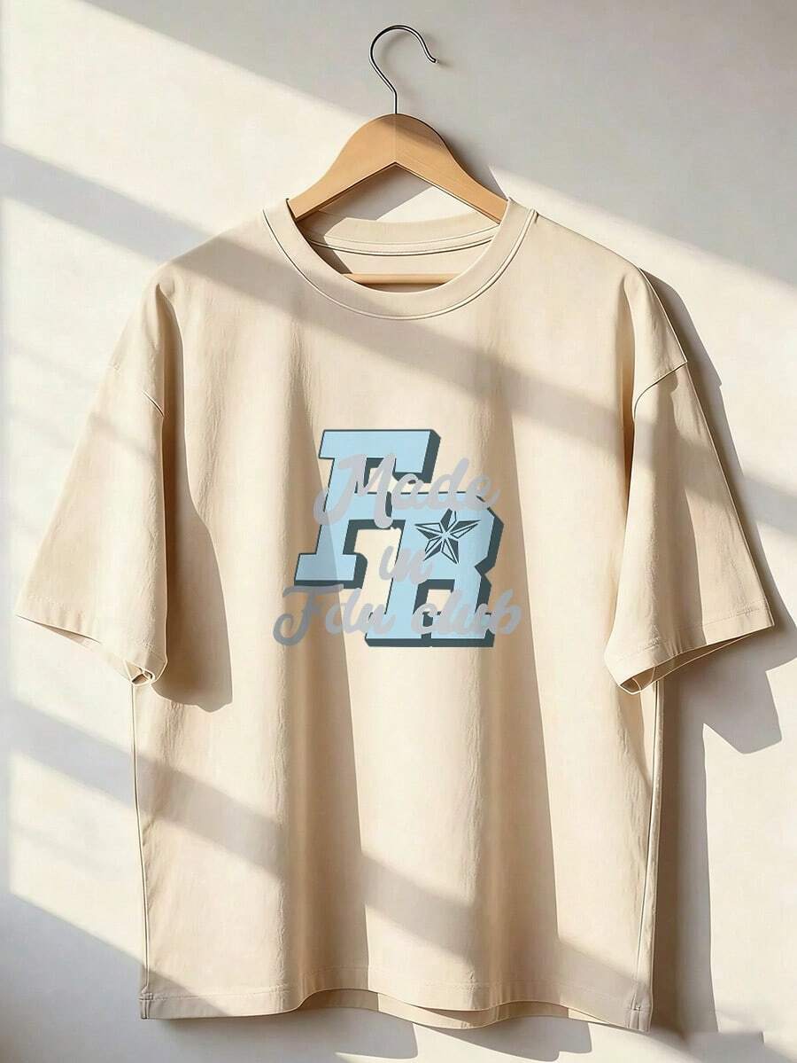 American Style Casual Short Sleeve T-Shirt, Fashionable Short Sleeve T-Shirt For Spring And Summer 2026, Made In Mexico, 180 Grams. Cartoon Print, Couple Design, Suitable For Indoor Or Outdoor Wear. Crew Neck, Unisex, Ideal For Office And Leisure. One-Piece Pack. - APR-P631577SLNDXZGY573 - 查看 1