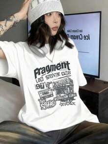 Camiseta de manga corta con estampado de letras Y2K, nueva moda de verano para mujer, top multifuncional de cuello redondo Y2K, tops para mujer, top, ropa de mujer, estilo boho chic. playeras de hombre - Estilo - Ver 6