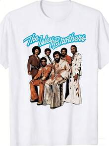 New 2026 Isley Brothers T-Shirt, Summer Casual Wear, Warm Weather Clothes, Urban Style, Fashion, Daily Wear, Outdoor Play Clothes, Vacation Outfit, Party Outfit - 白色 - 查看 7