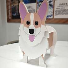 Desktop Pet Planter Stand, Pet, Dog, Flower Pot, Potted Plant, Home Decor, Yard Decor, Best Gift Choice, Corgi, Chihuahua, Mother's Day Gift, Gardening Gift - A - View 12