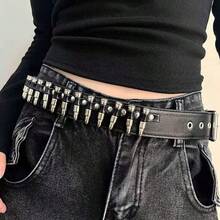 Unisex Punk-Style Belt, 4 Cm Wide. - Z - View 2