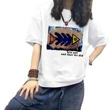 Camiseta con estampado de camisa casual para mujer, manga corta y cuello redondo, moda urbana local de primavera/verano camiseta unisex. H4ZO - Gris Oscuro - Ver 5