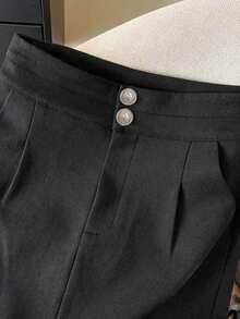 2026 Summer New A-Line Mini Skirt For Women, Versatile Office Commute Wear Black - Black - View 4