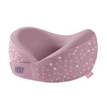 Shining Rhinestone Neck Pillow For Traveling, Memory Foam Bling Diamond Travel Neck Pillow For Airplane Travel Pillow For Flight Headrest Sleep, Portable Plane Accessories - Beige - View 3