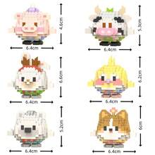 Cute Mini Animal Building Block Series, Awesome Adorable Items! Creative Educational Children Building Blocks Toy Set, Made Of ABS Material, Soft And Stress-Relieving, Recommended As Gift For Girls, Gift For Kids, Develop Fine Motor Skills And Hand-Eye Coordination, DIY Car Decor, Healing Desktop Decor, Ideal Graduation, Back To School, Friend Gifts - Multicolor - View 7