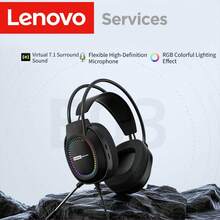 Lenovo Gaming Headset | RGB Lighting | 7.1 Surround Sound | USB/3.5mm Connection | E-Sports Microphone - View 1