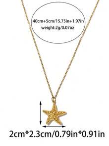 Mazuer 1 chiếc dây chuyền mặt hình vỏ sò và cá voi kiểu Pháp bằng thép không gỉ, mạ vàng 18K, phụ kiện trang sức nữ đeo hàng ngày. - Vàng - Xem 10