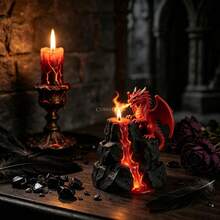 Volcano Dragon Silicone Mold, 3D Fire Dragon Lava Mountain Mold For Candle Making, Resin Casting & Plaster Crafts, Summer Holiday Gothic Decor, Non-Stick Reusable DIY Craft Mold For Halloween & Fantasy Home Decor - White HZ-wJ0077 - View 5