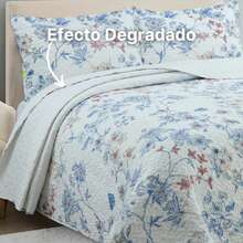 Novotextil 印花超細纖維絎縫床罩，輕盈透氣，適用於 90、105、135、150 和 180 厘米的床——夏季和春秋季床罩，含 1 或 2 個枕套——柔軟耐用的現代裝飾被（名古屋） - 名古屋 - 查看 4