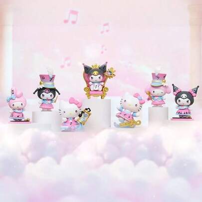  Bộ sưu tập tượng nhỏ chủ đề ban nhạc diễu hành Sanrio Time Patrol, hộp bí ẩn, vật trang trí bàn làm việc, quà tặng bất ngờ, tượng nhỏ bằng PVC, thích hợp làm quà tặng độc đáo cho thanh thiếu niên và người lớn, trưng bày bộ sưu tập văn phòng, bộ hộp bí ẩn phù hợp cho nhiều dịp - trang trí phòng khách, phòng ngủ, quà sinh nhật, quà Ngày của Mẹ, đồ dùng tiệc tùng (kiểu dáng và bao bì ngẫu nhiên), các bộ phận không thể tháo rời, thiết kế tinh tế.