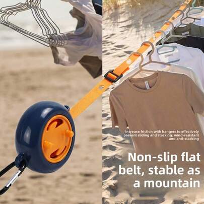 Neue breitere tragbare Wäscheleine mit Löchern, windabweisende rutschfeste Wäscheleine, verstellbar 4m/157,48 Zoll dicke Outdoor-Camping-Wäscheleine, multifunktionale einziehbare Wäscheleine, wiederverwendbare tragbare Reise-Wäscheleine, ohne Bohren windabweisende Anti-Drop-Wäscheleine, geeignet für Outdoor-Reisen