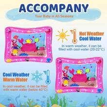 Premium Pink Inflatable Water Play Mat For Babies, Toddler Water Mat, Perfect Fun Toy - Pink - View 2