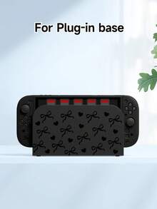 1个黑色爱心蝴蝶结图案Switch保护套/收纳袋，适用于Switch2（2025）/Switch OLED/Switch NS/Lite，新款第二代Switch游戏配件保护套，长续航版游戏机配件，送给Switch玩家的最佳礼物 - 彩色 - 查看 20