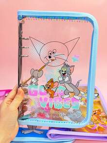 TOM AND JERRY. A5 滑鼠活頁夾相簿收藏本 極簡純色可拆卸大容量收納本 Ins 風學生辦公通用活頁筆記本 可拆卸環形活頁夾 - A5 - 查看 11