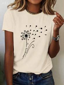 Camisetas estampadas de cuello redondo para verano (los pantalones son solo sugerencias de estilo) son holgadas y no realzan la figura, y el tejido es delgado y no abulta. Confeccionado con telas suaves, transpirables y amigables con la piel, ofrece comodidad en la parte superior del cuerpo y evita la sensación de sudoración, con un diseño de estampado clásico y sencillo, adecuado para el uso diario, ir de compras y para el tiempo libre, con los mismos modelos básicos y versátiles para hombres y mujeres, muy adecuado para ocasiones como el Día del Trabajo y el Día de la Independencia de México, y fácil de usar durante todo el año. - Beis - Ver 7