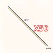 25/50pcs Natural Wooden Dowel Rods, Unprocessed Bamboo Sticks - Suitable For Crafts Making And DIY Hobbyists - 6mm - View 15