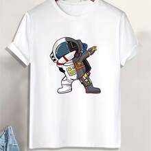 Printed T-Shirt For Men And Women - White - View 1