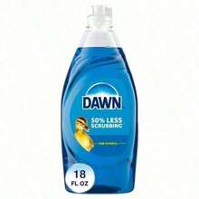 Economical Size|.Lasts Longer  Ultra Grease-Fighting Power, 18 Fl OzLong-Lasting Suds, Easy Dispensing, Gentle On Hands, Perfect For Kitchen Cleanup And Dishwashing-Dawn Platinum Plus PowerSuds Liquid Dish Soap, EZ-Squeeze Bottle – Widely Loved By People - Blue - 查看 5