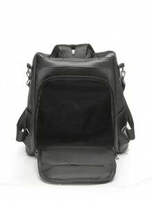 Mochila de marca de diseñador de lujo para mujer con gran capacidad y mochila de viaje multifuncional de alta calidad para chica - Negro - Ver 8