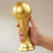 1pc Gold Football Champion Trophy, Sports Event Award Ornament, Resin Decorative Award Souvenir, Tournament Winner Desktop Decoration Gift - View 8