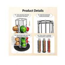 1pc Coffee Capsule Holder 20 Capsules Rotating Display Storage Rack Electroplated Luxury High-End Capsule Compatible For Office, Kitchen, Cafe. - Multicolor - View 8