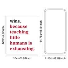 4pcs Funny Teacher Appreciation Bottle Labels, Teaching Little Humans Is Exhausting Sticker, End Of School Year Teacher Gift, Teacher Thank You Label, Teacher Gift Idea, Heartfelt Educator Appreciation Decor - A - View 2