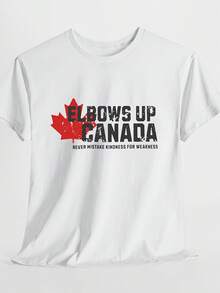 Casual EssentialYS031681, Victoria Day, Queen Victoria, Canada, Canada, T-Shirt With The Phrase "Don't Mistake Kindness For Weakness", Canada, Printed T-Shirt With Canadian Priority Letter Pattern, Comfortable Short Sleeve Round Neck T-Shirt, Suitable For Summer And Spring Wear, Soft Cotton Everyday Wear For Women In Summer. - 紅色 - 查看 7