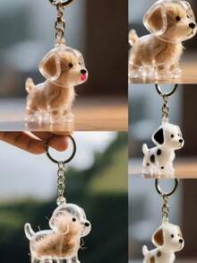 Transparent Pet Hair Storage Keychain Cat Dog Fur Memorial Pendant Christmas Graduation Mother's Day Universal Decorative Accessory - Multicolor - View 3