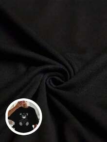 100% cotton 1pc blusas de mujer blusas bonitas para mujeres ropa de mujer conjuntos para mujer Oso geométrico camiseta 180g negro y blanco algodón patrón estampado oso corbata impresión algodón alta calidad cuello redondo ajuste básico holgado hombres y mujeres transpirable versátil lavable a máquina cómoda talla S ~ 3XL diario casual deportes imprescindible verano - Negro - Ver 6