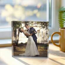Personalized Acrylic Photo Frame, Customized Acrylic Photo Display Stand, Valentine's Day Gift (For Him/Her), Couple Photo Frame - Multicolor - View 2