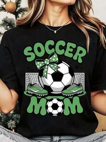 1 Pieza | Camiseta de moda con temática de la Copa del Mundo de EE. UU., Canadá y México, unisex, de manga corta para fans, con diseño estampado único, 100% algodón puro, agradable al tacto y transpirable, tela de 180 g de peso, cuello redondo clásico y corte regular, fácil de combinar con looks diarios, perfecta para eventos deportivos, actividades al aire libre y fiestas, ideal como regalo para la temporada de regreso a clases, el Día de San Valentín y el Día del Padre. - Negro - Ver 1