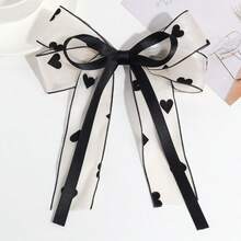 1 chiếc kẹp tóc nơ ren, kẹp tóc ruy băng dài bằng satin cho bé gái, bề mặt mờ không dễ rơi, phụ kiện tóc thời trang và thanh lịch, kẹp lò xo, nơ cài tóc, thích hợp cho du lịch hàng ngày và dự tiệc. - Nhiều màu - Xem 10