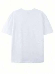 Camiseta de manga corta para hombre de  con estampado 'PAPA' integrado con personajes de la película . Perfecta para primavera y verano, esta versátil camiseta es lavable a máquina y está disponible en múltiples colores - Camiseta unisex de algodón suelto de manga corta y cuello redondo estilo vintage urbano. blusas.blusas casuales para dama. - Blanco - Ver 2